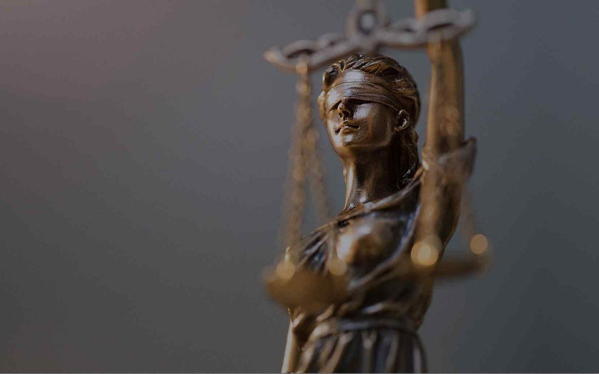 Beeld van Vrouwe Justitia